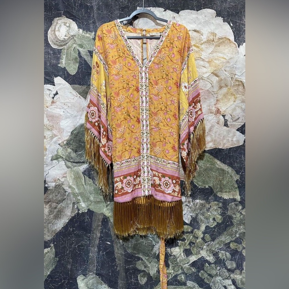 Spell & The Gypsy Portobello Road Tassel Fringe Dress Kimono M - Picture 4 of 6